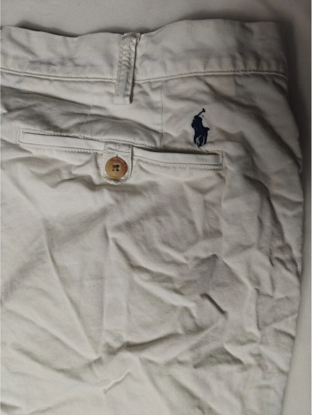 Polo Ralph Lauren The Polo Chino Stretch Cotton Twill Shorts White Size 40